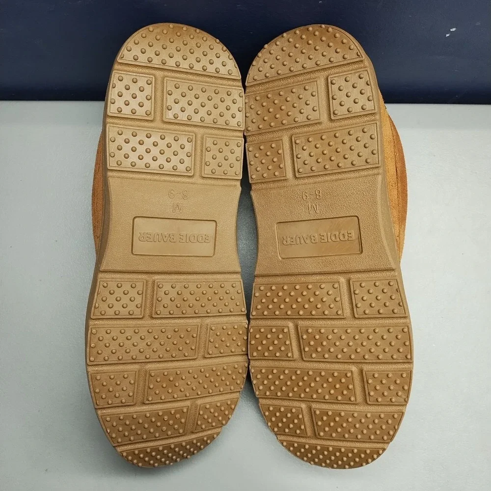 Eddie Bauer Loudon Slippers Men‎ US M(8-9) Brown Upper Suede Memory Foam Slip On